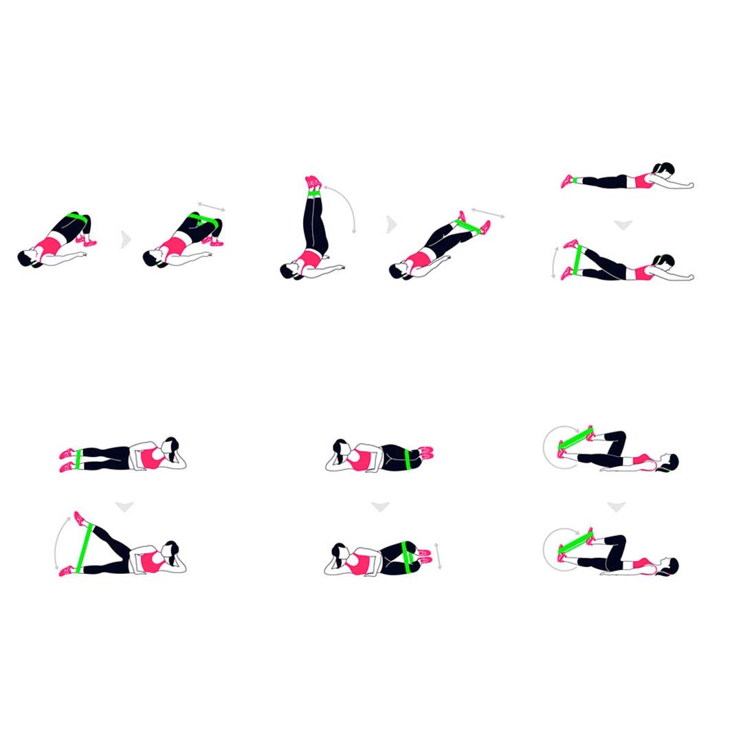 Glute Bands (Short) -  Heavy Set of 2 (Orange 12" & Red 10") + FREE MOTIVATIONAL WRISTBAND