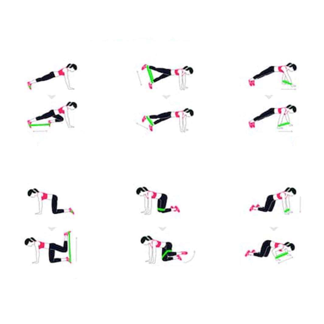 Glute Bands (Short) -  Heavy Set of 2 (Orange 12" & Red 10") + FREE MOTIVATIONAL WRISTBAND